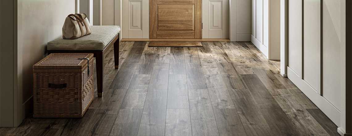 Foyer with hardwood flooring 